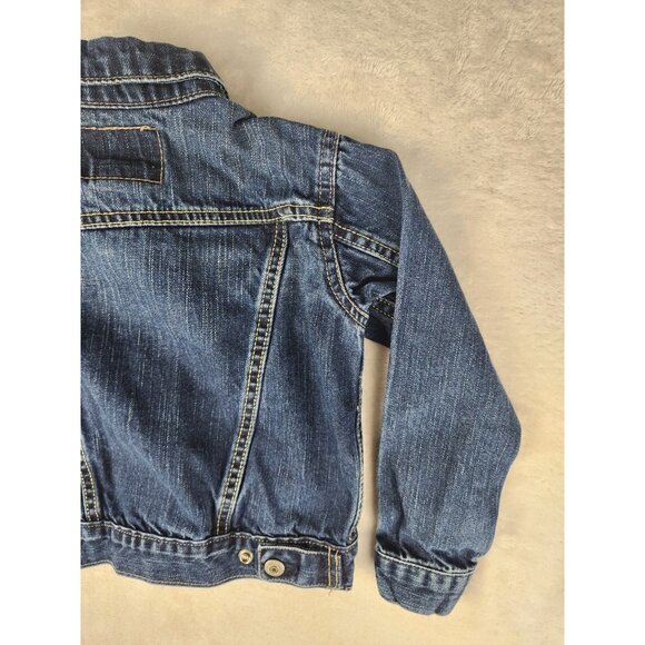Levi Strauss Denim Jacket Child 3X Regular Blue Jean Classic Red Tab Snap Front - Picture 7 of 10